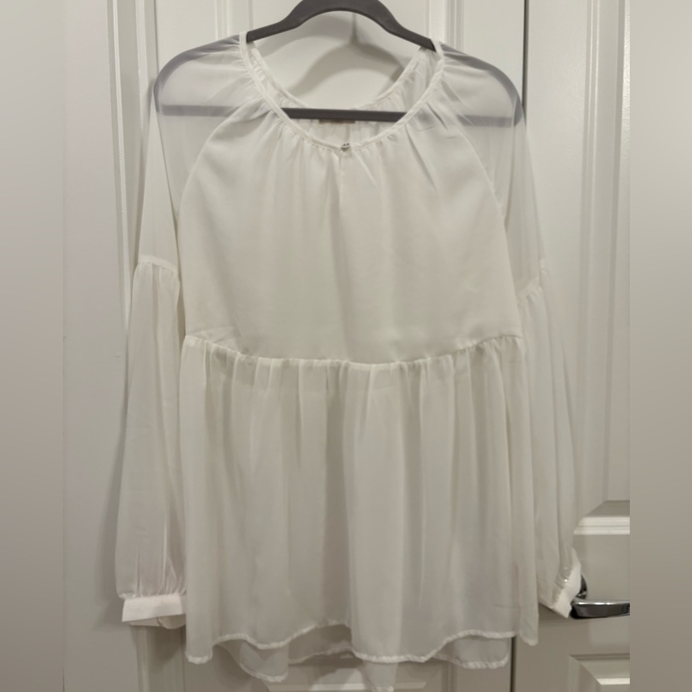 Charming Charlie Sheer Babydoll Blouse